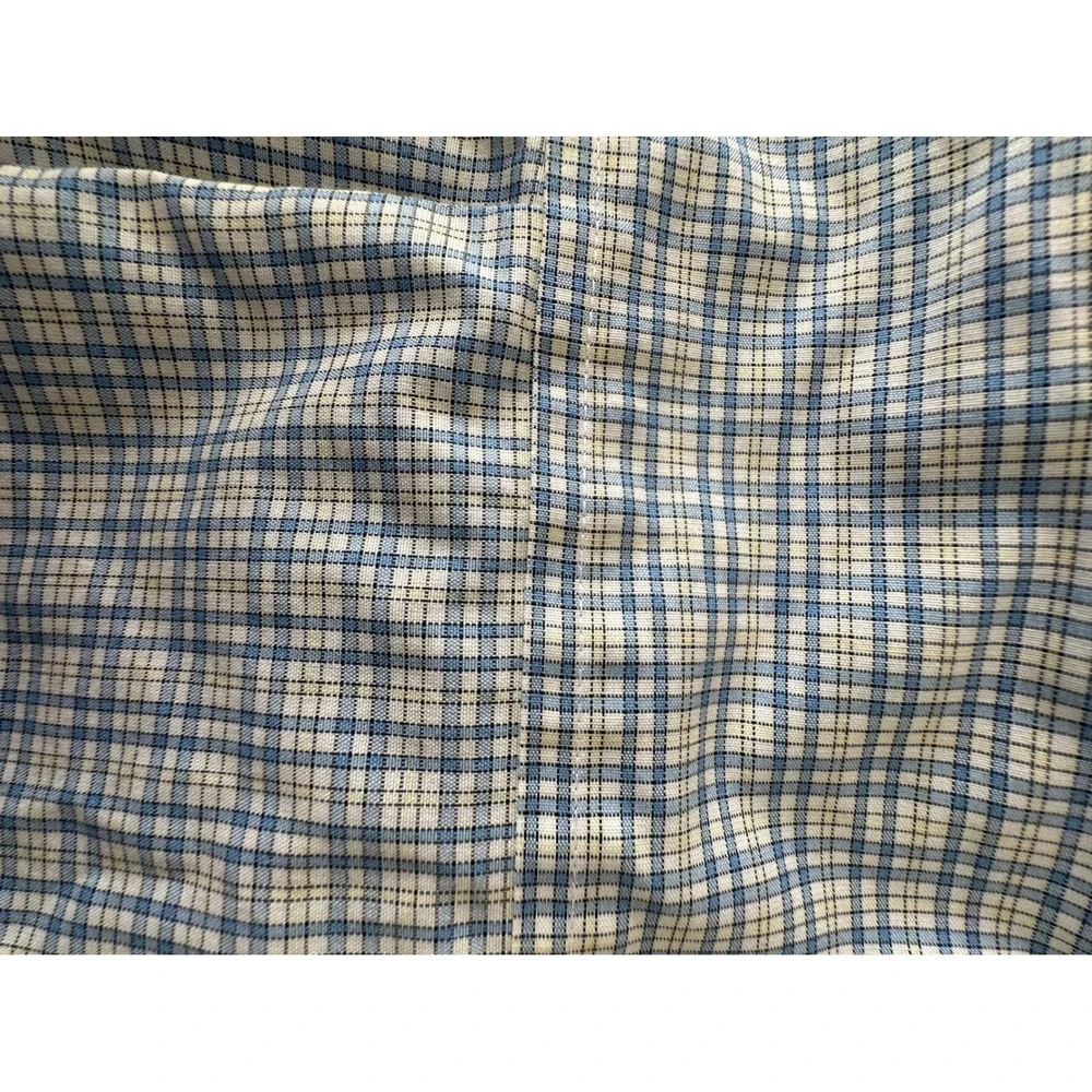 Jos. A. Bank Traveler Tailored Fit Blue Plaid Button Down Shirt 17.5 34/35